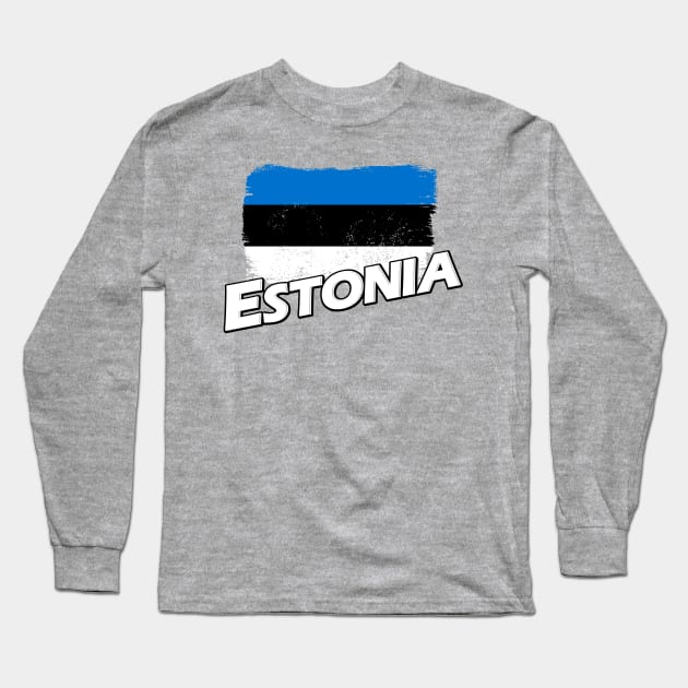 Estonia flag Long Sleeve T-Shirt by PVVD